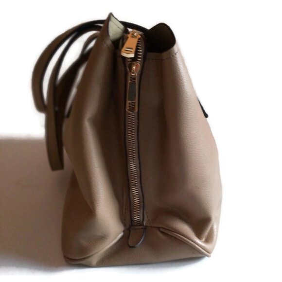 LONDON FOG SHOULDER BAG TAUPE BEIGE TAN SATCHEL TOTE PURSE - Picture 2 of 9